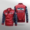 Seattle Seahawks Leather Bomber Jacket CTLBJ171