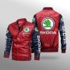 Skoda Auto Leather Bomber Jacket CTLBJ153