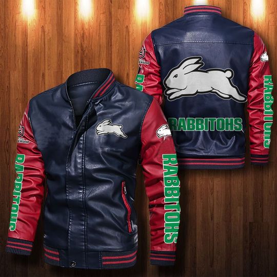 South-Syney-Rabbitohs-Leather-Bomber-Jacket-CTLBJ115-1