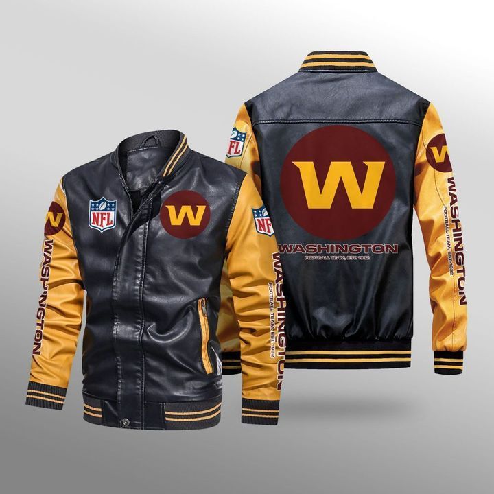 Washington-Football-Team-Leather-Bomber-Jacket-CTLBJ166-3
