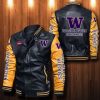 Washington Huskies Leather Bomber Jacket  CTLBJ082