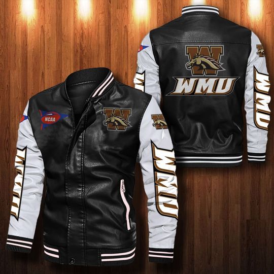 Western-Michigan-Broncos-Leather-Bomber-Jacket-CTLBJ072-3