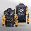 Winnipeg Jets Leather Bomber Jacket CTLBJ122