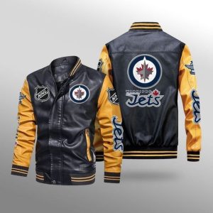Winnipeg Jets Leather Bomber Jacket CTLBJ122