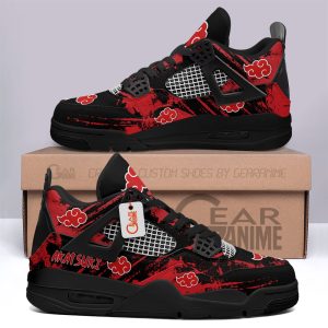 Akatsuki Jordan 4 Sneakers Personalized Anime Shoes JD568