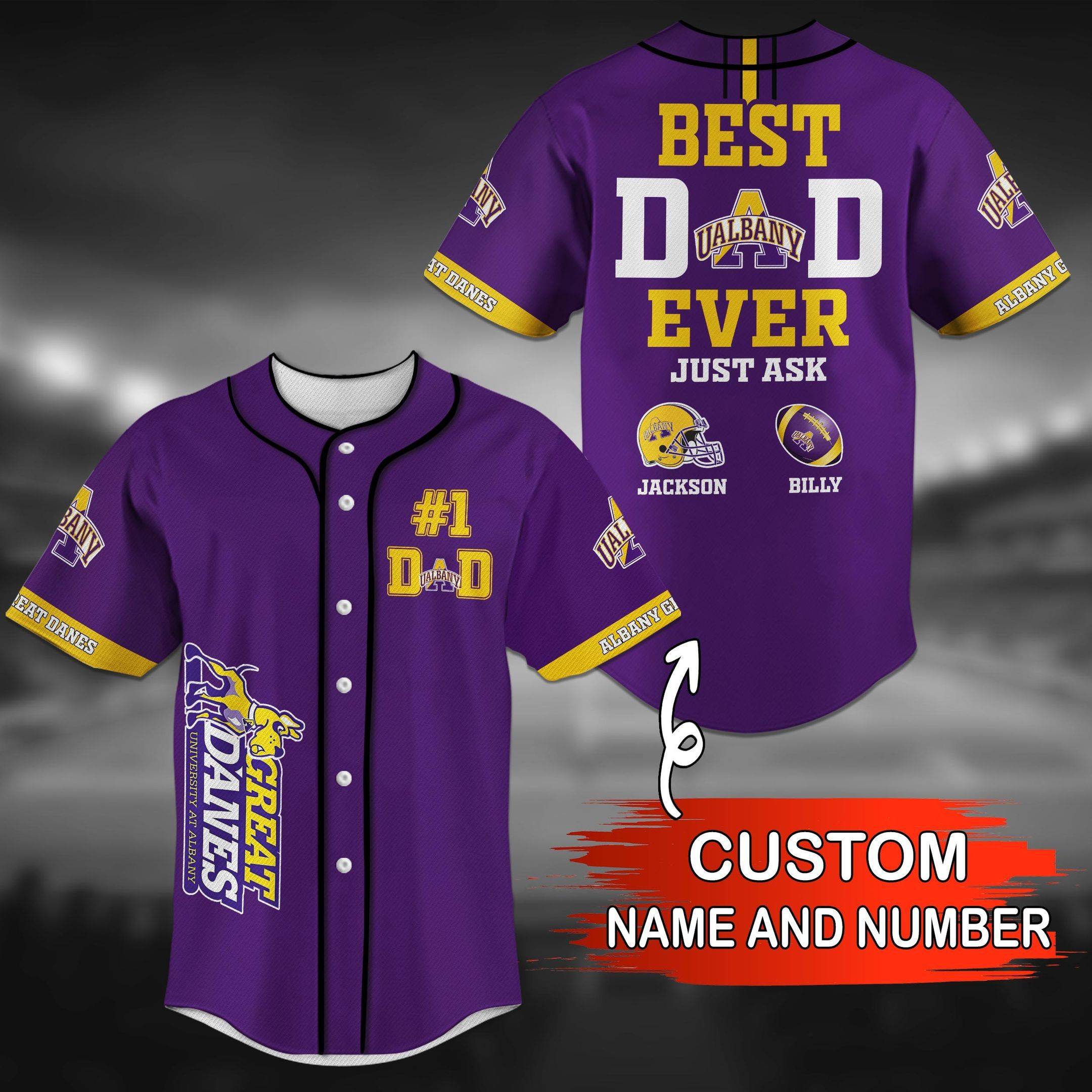 Albany-Great-Danes-NCAA-Personalized-Baseball-Jersey-BJ1801 Albany Great Danes NCAA Personalized Baseball Jersey BJ1801