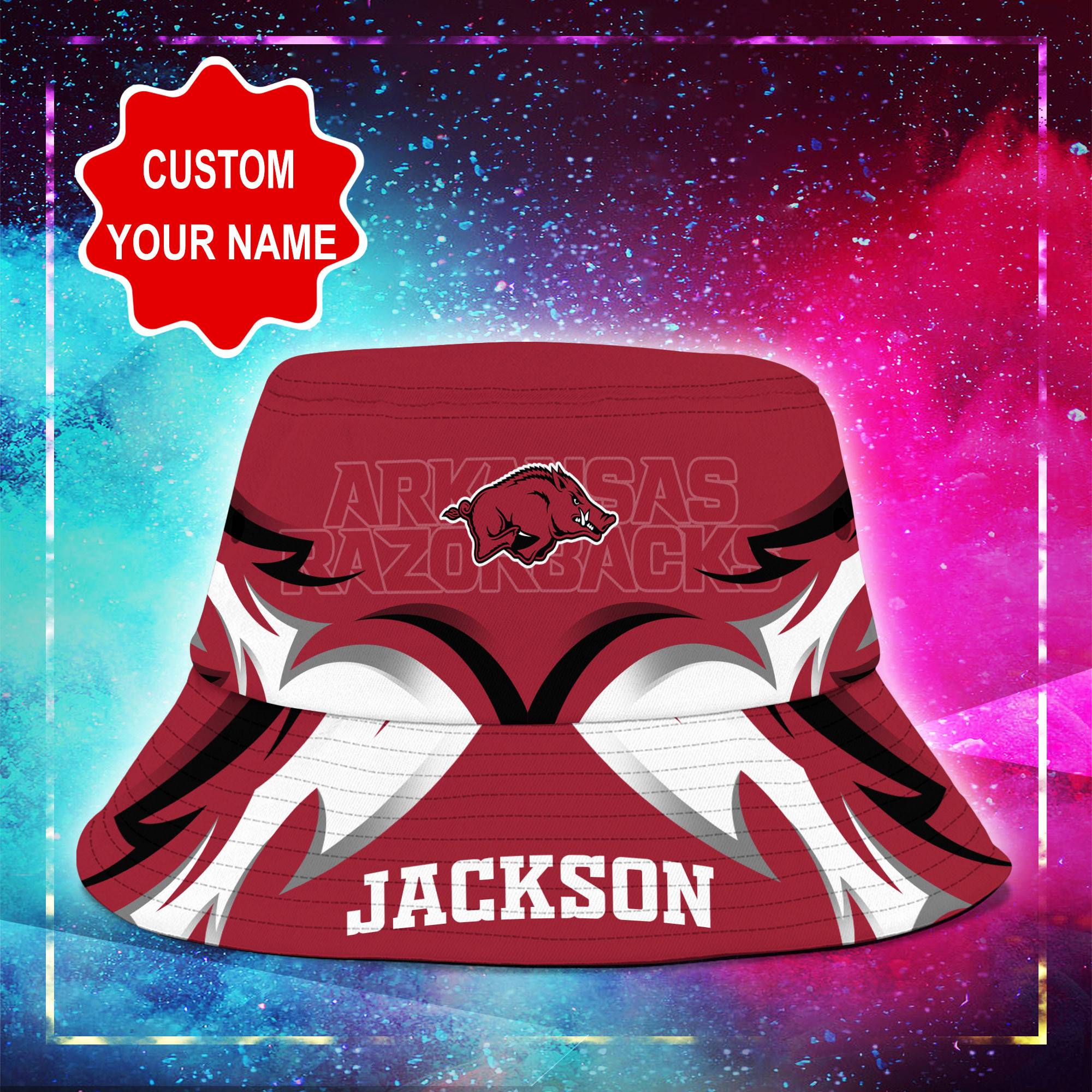 Arkansas-Razorbacks-NCAA-Bucket-Hat-Personalized-SBH229-1