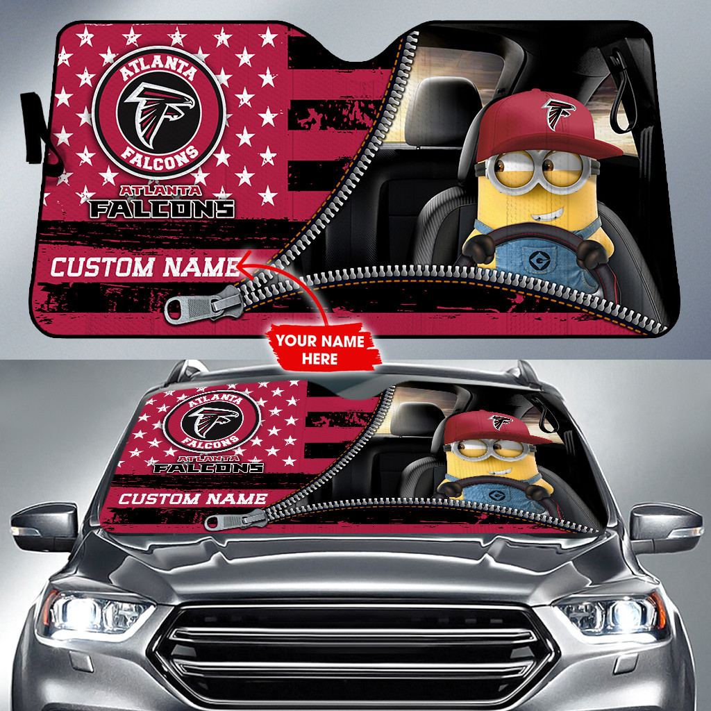Atlanta-Falcons-NFL-Football-Team-Car-Sun-Shade-Minions-CSS0663 Atlanta Falcons NFL Football Team Car Sun Shade Minions CSS0663