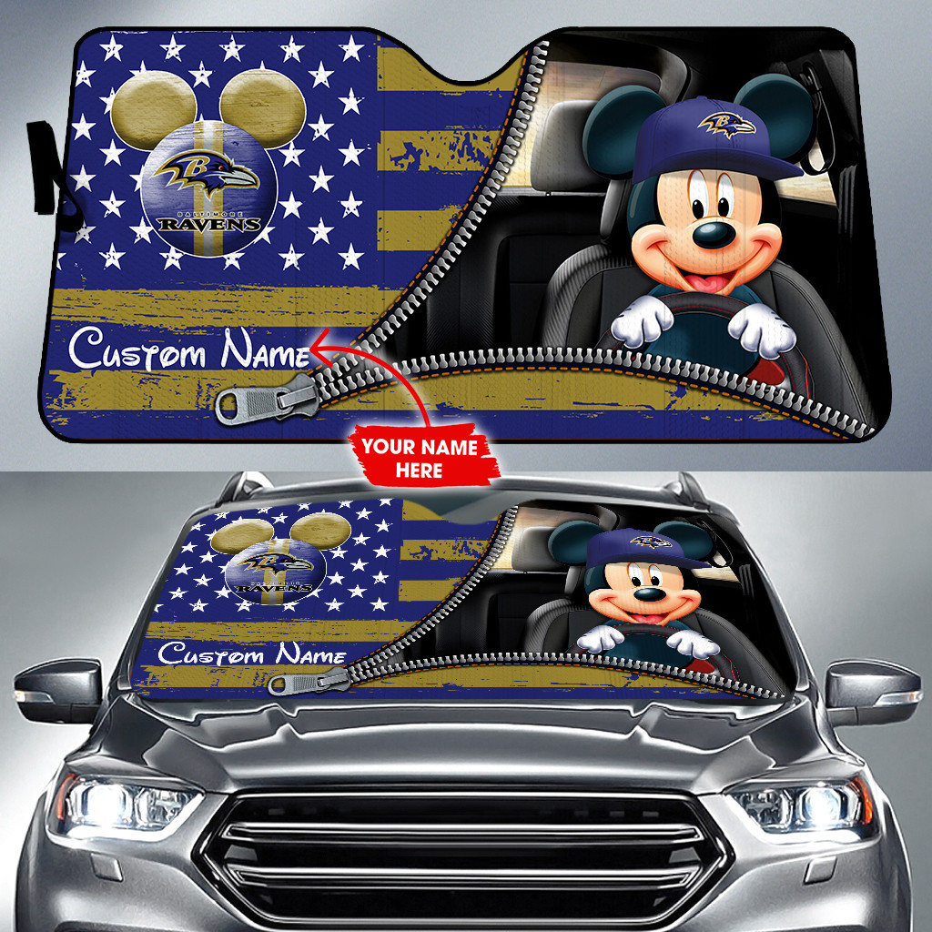 Baltimore-Ravens-NFL-Football-Team-Car-Sun-Shade-CSS0689 Baltimore Ravens NFL Football Team Car Sun Shade CSS0689