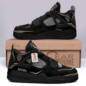 Black Bull Jordan 4 Sneakers Anime Personalized Shoes JD310