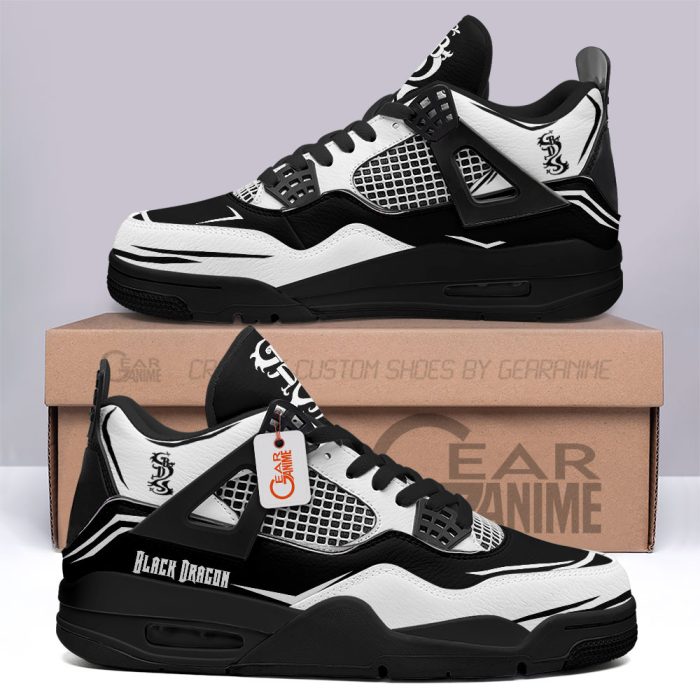 Black Dragon Gang Jordan 4 Sneakers Anime Personalized Shoes JD257