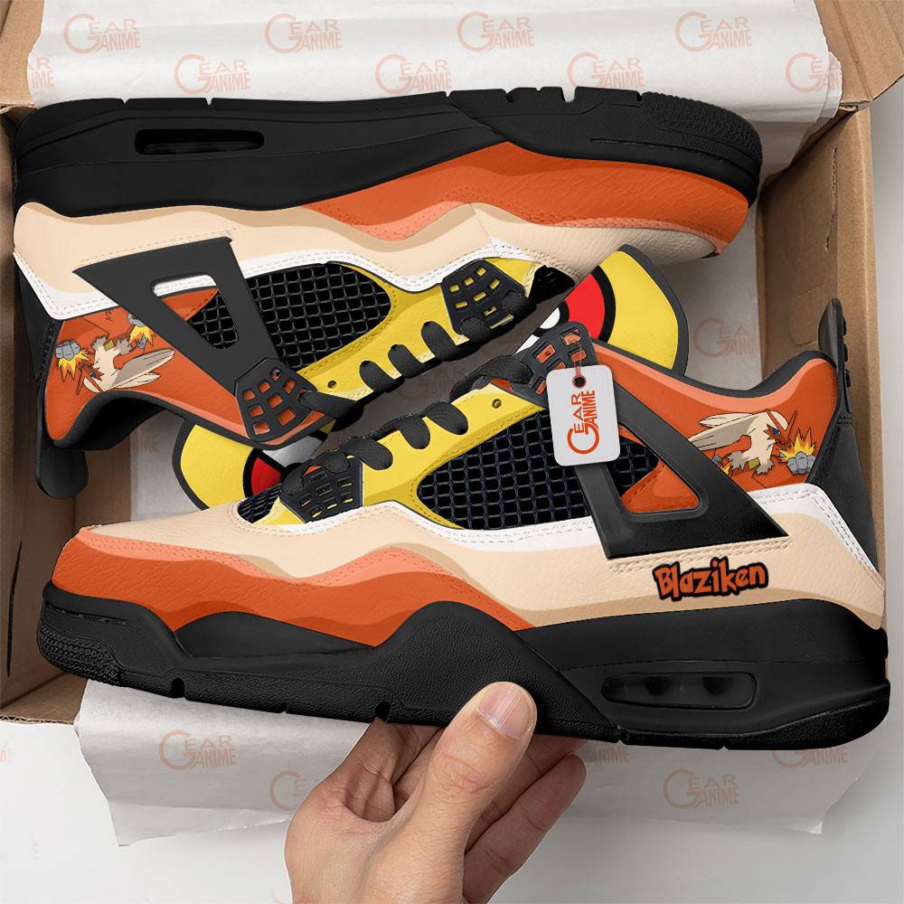 Blaziken-Anime-Jordan-4-Sneakers-Custom-Personalized-Shoes-JD338-1