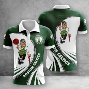Boston Celtics Polo Shirt Golf Shirt 3D PLS2250
