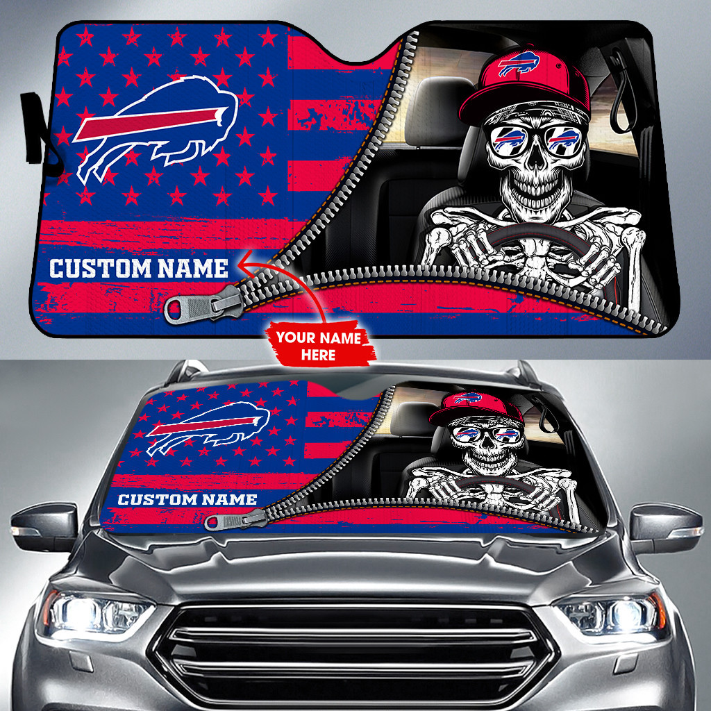 Buffalo-Bills-NFL-Football-Team-Car-Sun-Shade-CSS0705 Buffalo Bills NFL Football Team Car Sun Shade CSS0705