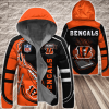 Cincinnati Bengals NFL 3D Custom Name Down Filled Coat DFC014