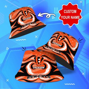Cincinnati Bengals NFL Bucket Hat Personalized SBH034