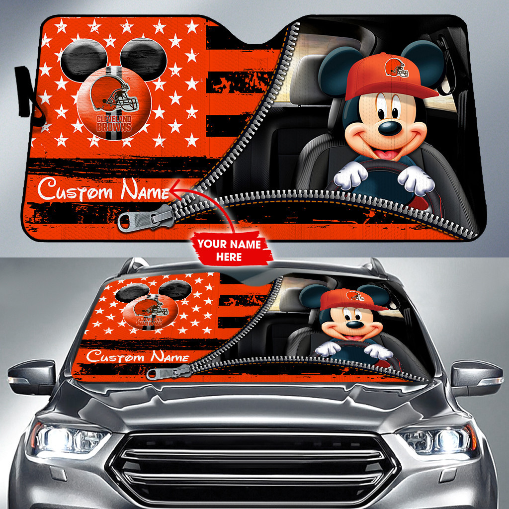 Cleveland-Browns-NFL-Football-Team-Car-Sun-Shade-CSS0697 Cleveland Browns NFL Football Team Car Sun Shade CSS0697
