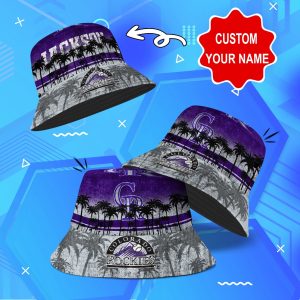Colorado Rockies MLB Bucket Hat Personalized SBH262