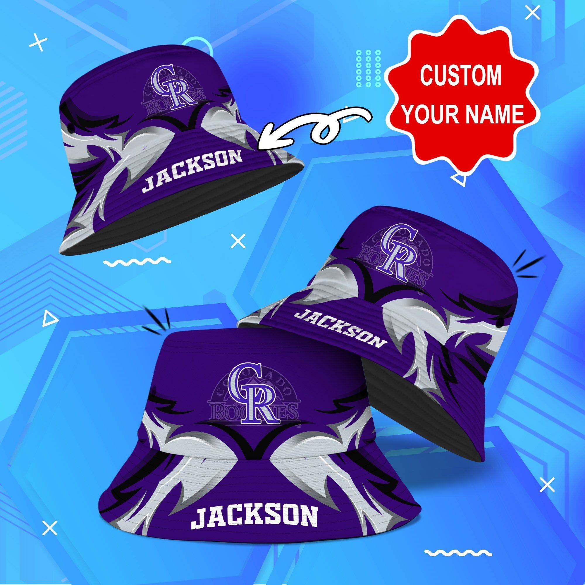 Colorado-Rockies-MLB-Bucket-Hat-Personalized-SBH303 Colorado Rockies MLB Bucket Hat Personalized SBH303
