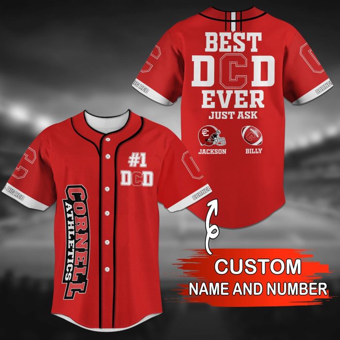 Cornell Big Red NCAA Personalized Baseball Jersey BJ1462