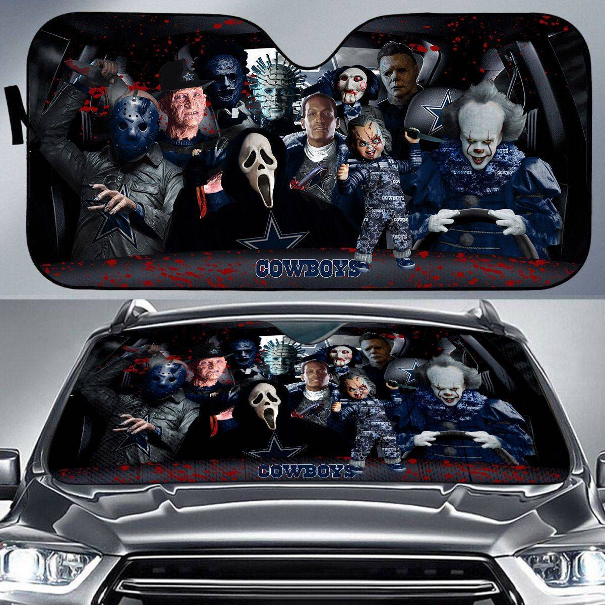 Dallas-Cowboys-Test-Halloween-Car-Sun-Shade-CSS0626 Dallas Cowboys Test Halloween Car Sun Shade CSS0626