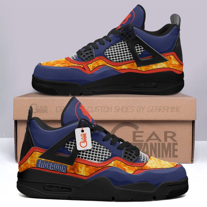 Enji Todoroki Jordan 4 Sneakers MHA Anime Personalized Shoes JD477