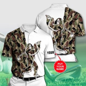 Golf Monkey Polo Shirt Golf Shirt 3D PLS275