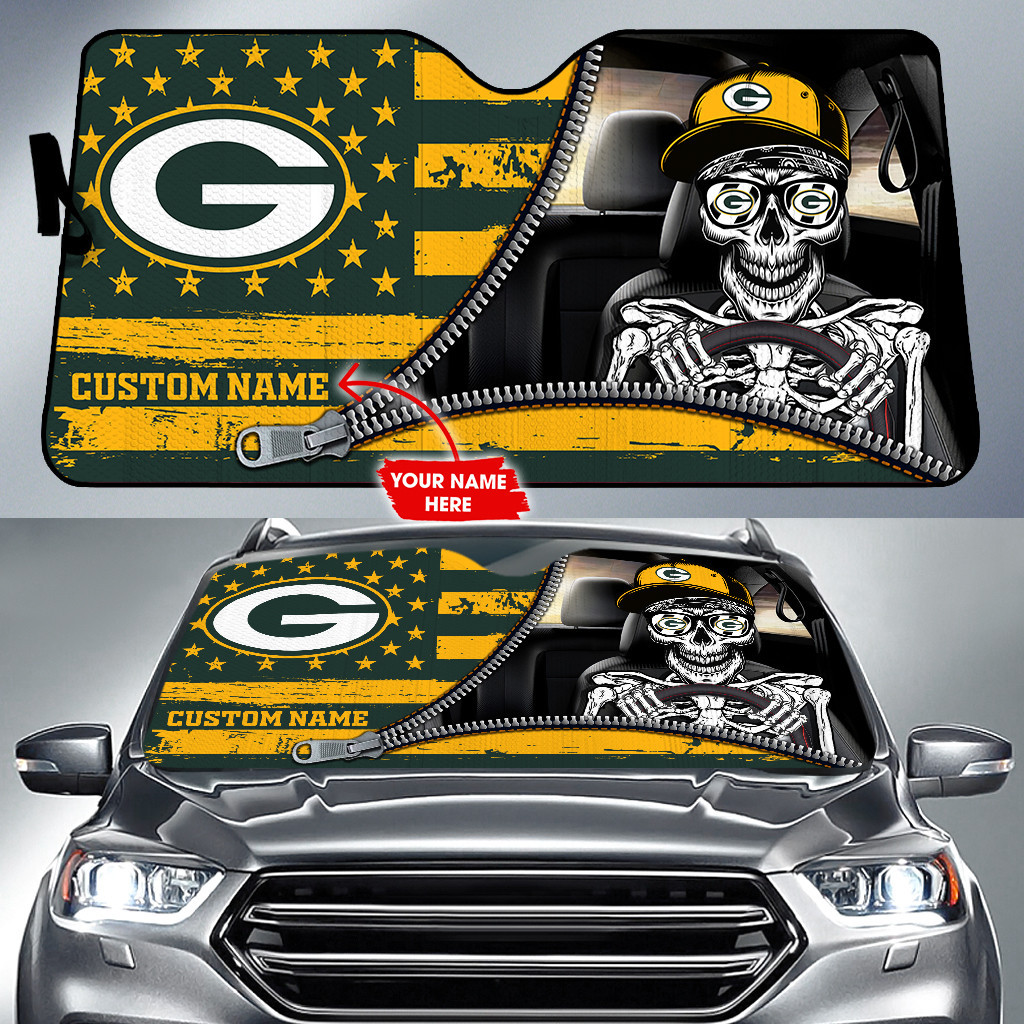 Green-Bay-Packers-NFL-Football-Team-Car-Sun-Shade-CSS0685 Green Bay Packers NFL Football Team Car Sun Shade CSS0685