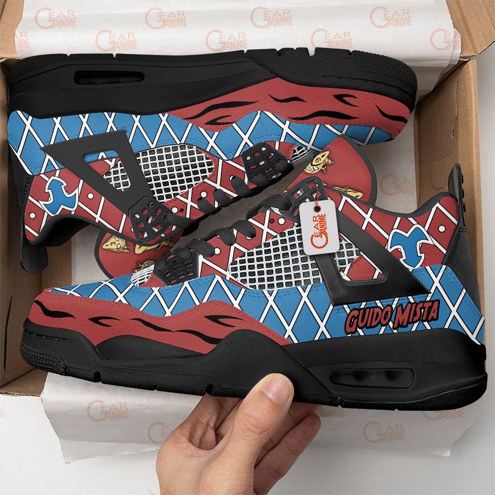 Guido-Mista-Jordan-4-Sneakers-Anime-Personalized-Shoes-JD385-1
