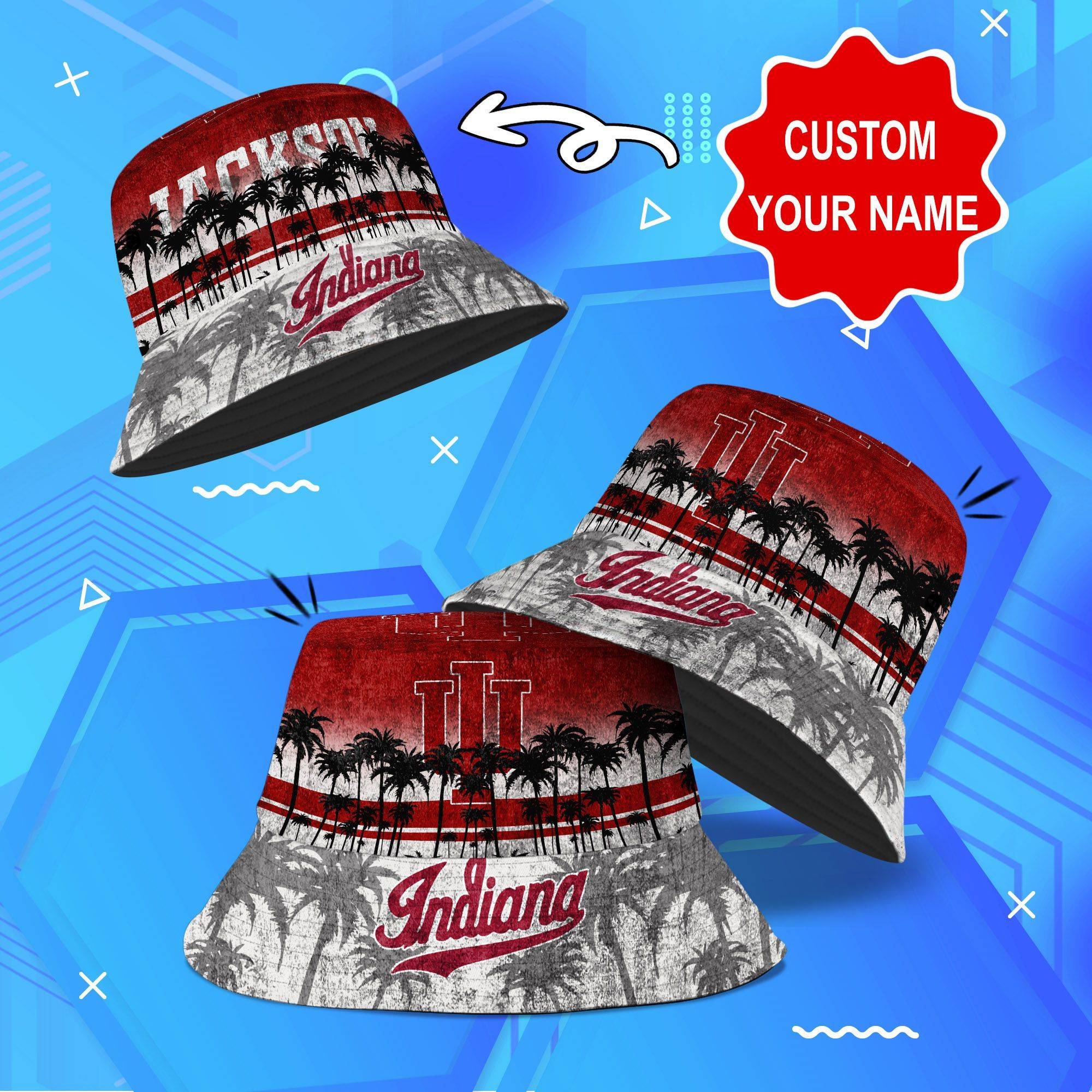 Indiana-Hoosiers-NCAA-Bucket-Hat-Personalized-SBH316 Indiana Hoosiers NCAA Bucket Hat Personalized SBH316