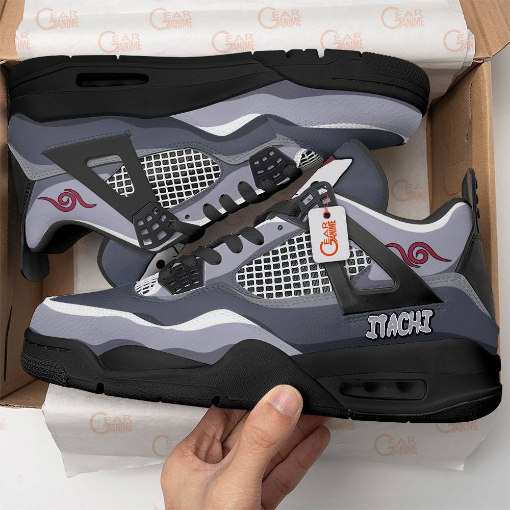 Itachi-Uchiha-Anbu-Jordan-4-Sneakers-Personalized-Anime-Shoes-JD325-1