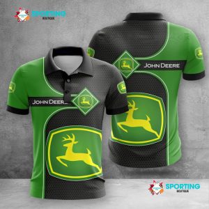 John Deere Polo Shirt Golf Shirt 3D PLS1145