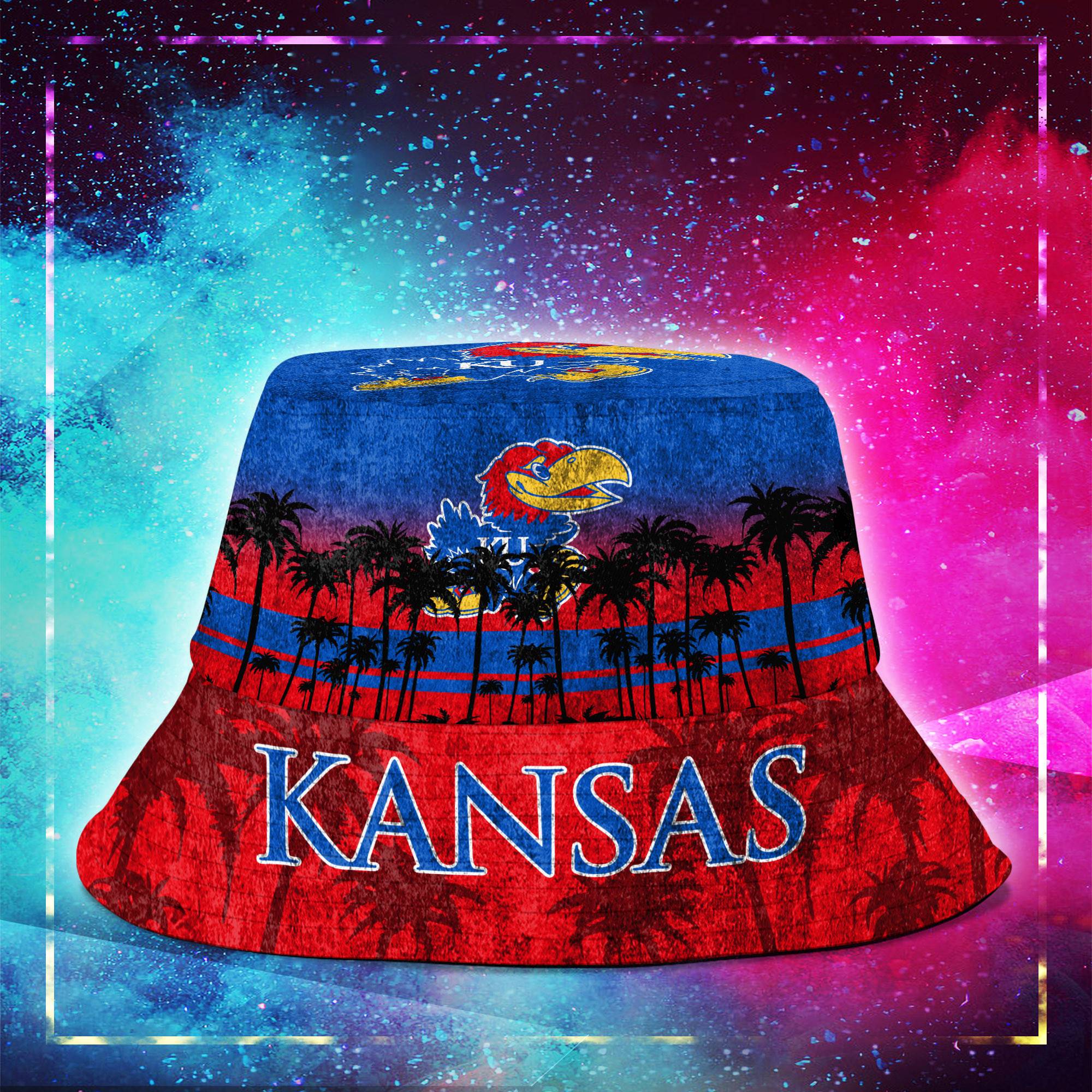 Kansas-Jayhawks-NCAA-Bucket-Hat-Personalized-SBH261-1