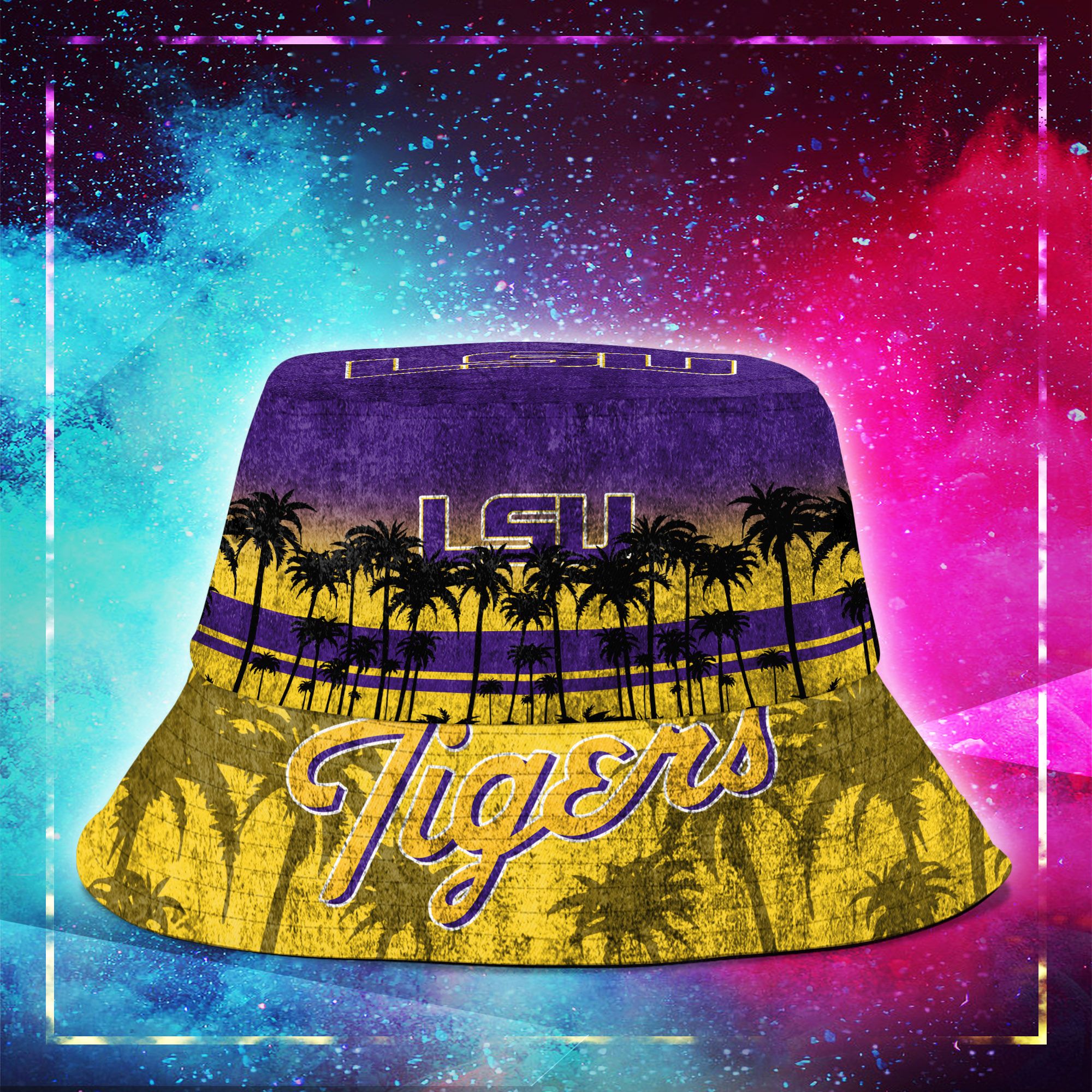 LSU-TIGERS-NCAA-Bucket-Hat-Personalized-SBH269-1