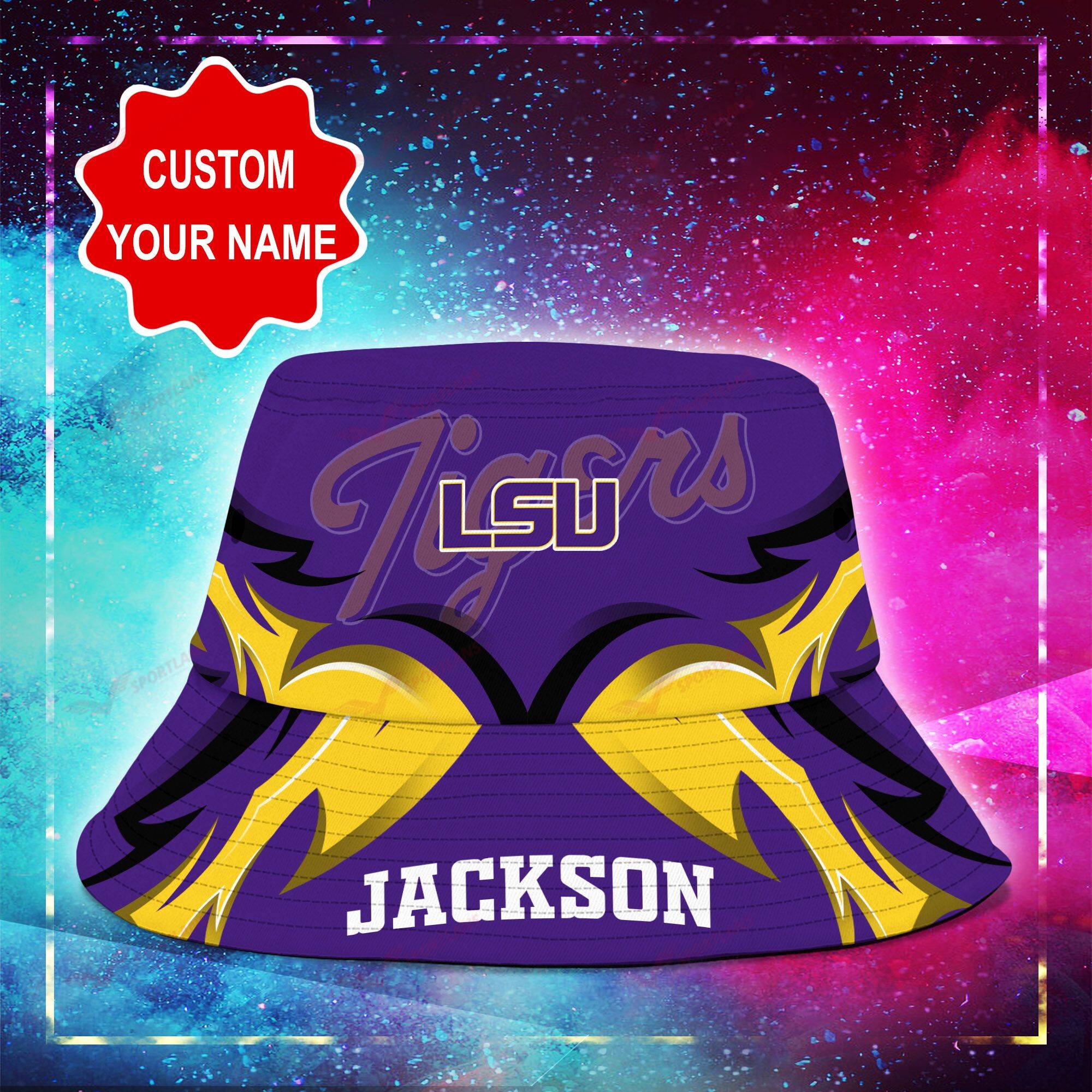 LSU-TIGERS-NCAA-Bucket-Hat-Personalized-SBH299-1