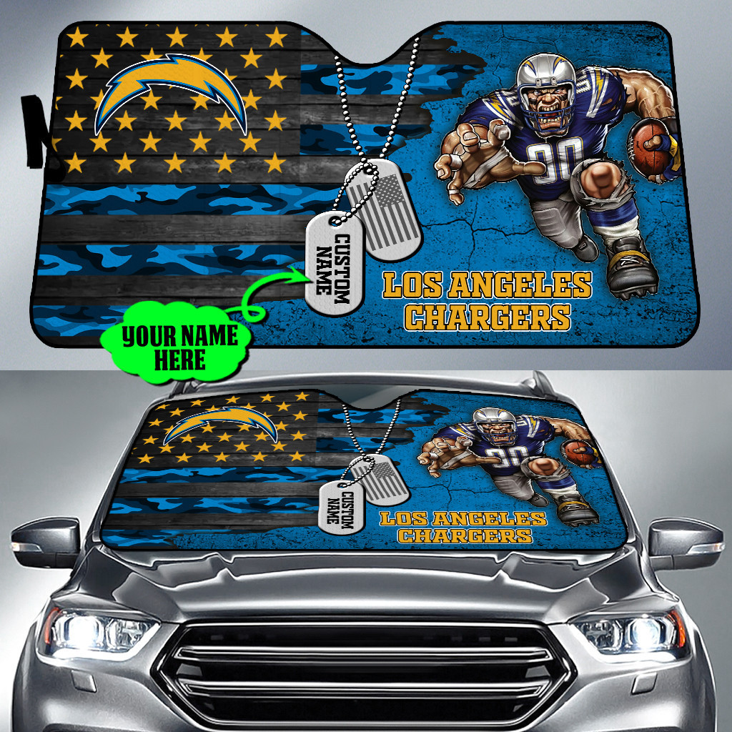 Los-Angeles-Chargers-NFL-Car-Sun-Shade-CSS0709 Los Angeles Chargers NFL Car Sun Shade CSS0709