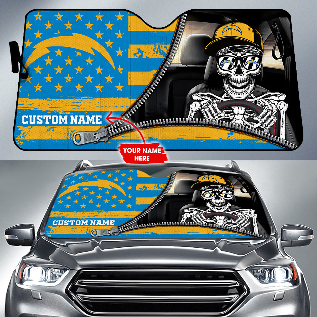 Los-Angeles-Chargers-NFL-Football-Team-Car-Sun-Shade-CSS0707 Los Angeles Chargers NFL Football Team Car Sun Shade CSS0707