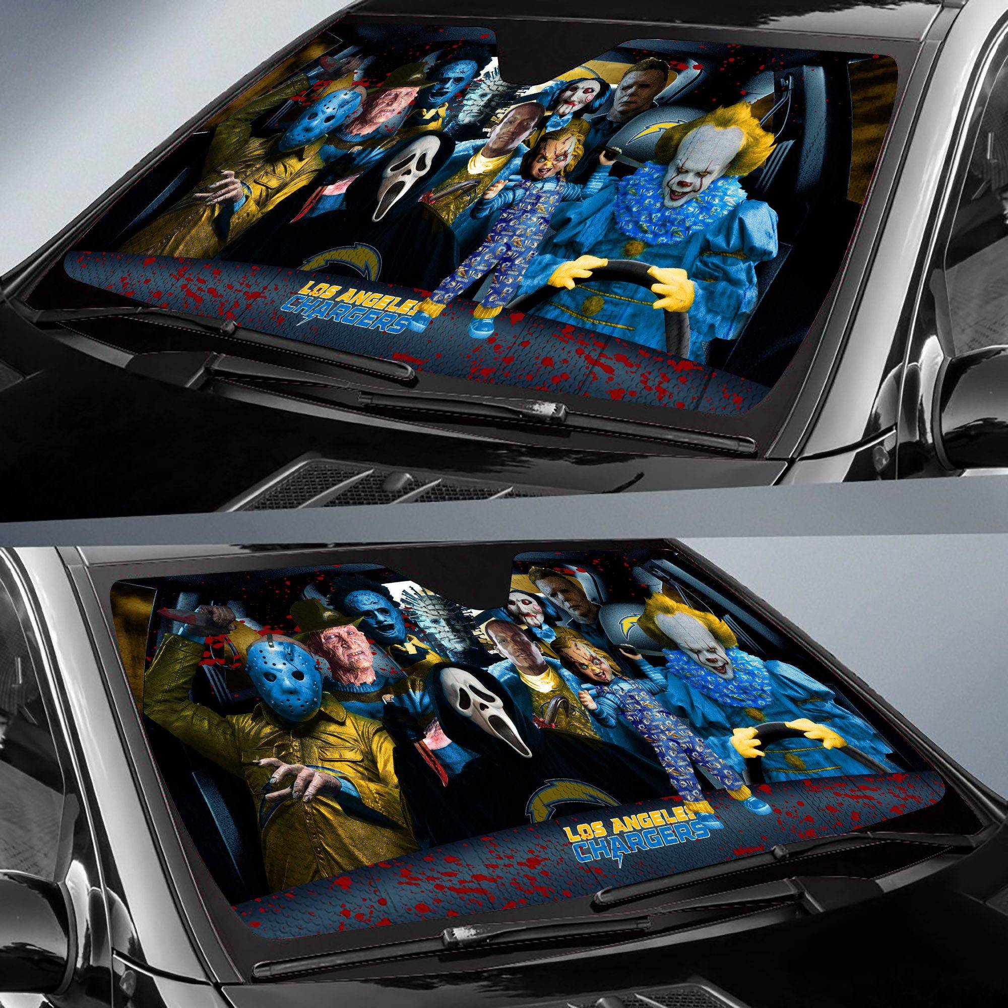 Los-Angeles-Chargers-NFL-Halloween-Car-Sun-Shade-CSS0650-1