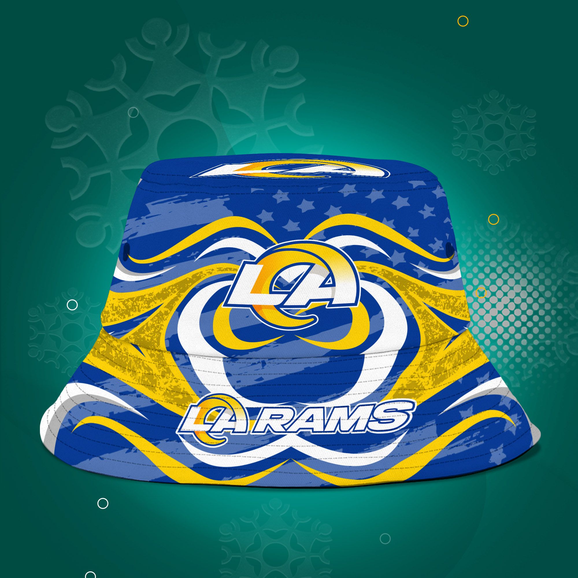 Los-Angeles-Rams-NFL-Bucket-Hat-Personalized-SBH346-1