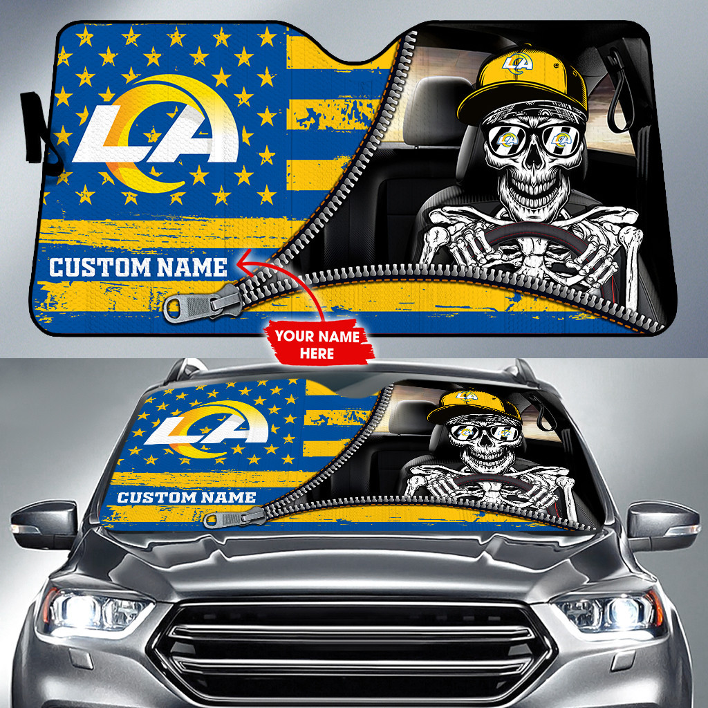 Los-Angeles-Rams-NFL-Football-Team-Car-Sun-Shade-CSS0704 Los Angeles Rams NFL Football Team Car Sun Shade CSS0704