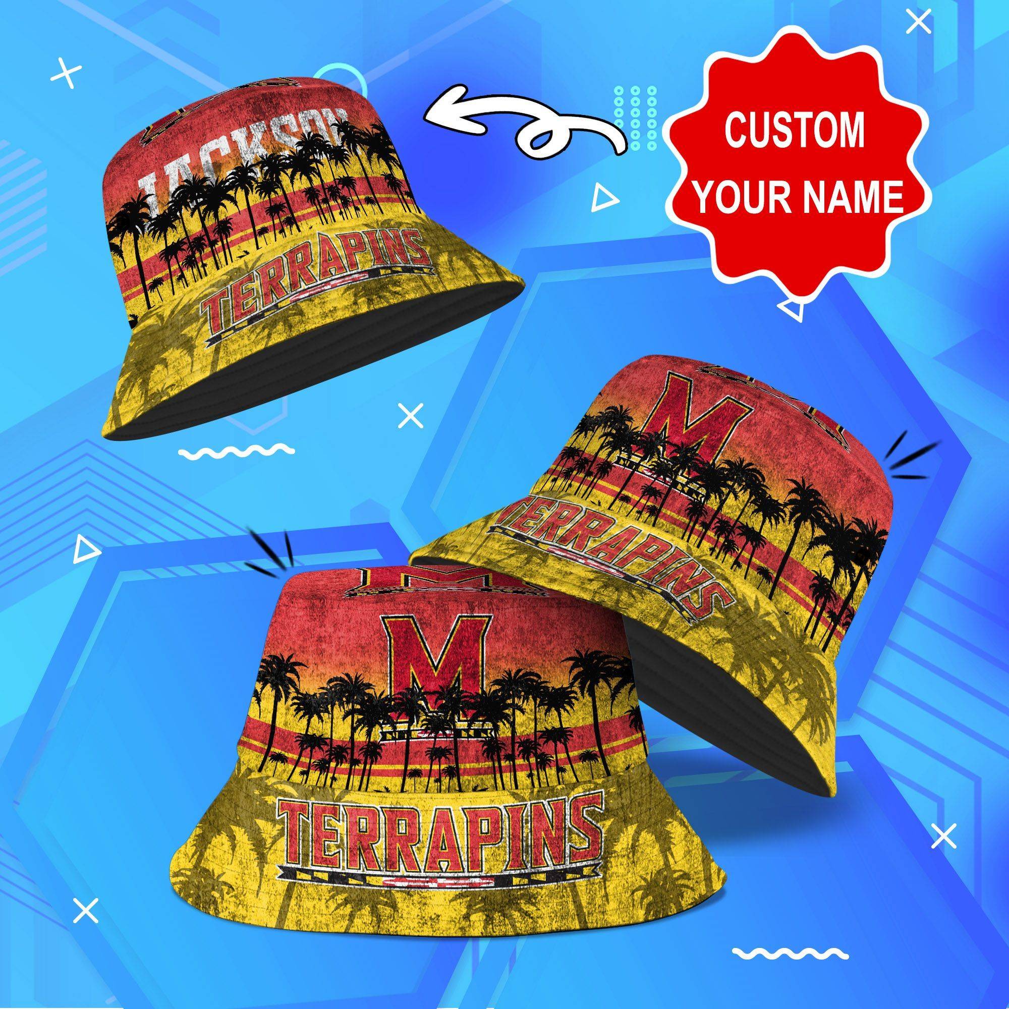 Maryland-Terrapins-NCAA-Bucket-Hat-Personalized-SBH309 Maryland Terrapins NCAA Bucket Hat Personalized SBH309
