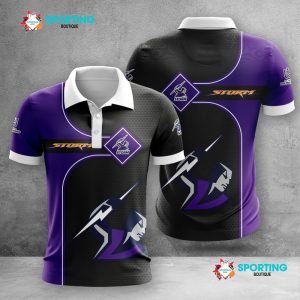 Melbourne Storm Polo Shirt Golf Shirt 3D PLS2074