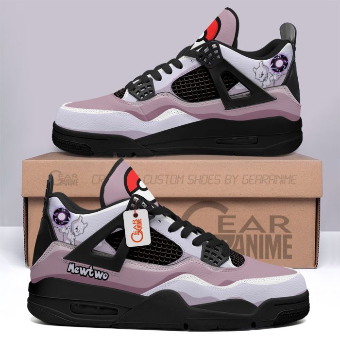 Mewtwo Anime Jordan 4 Sneakers Custom Personalized Shoes JD352