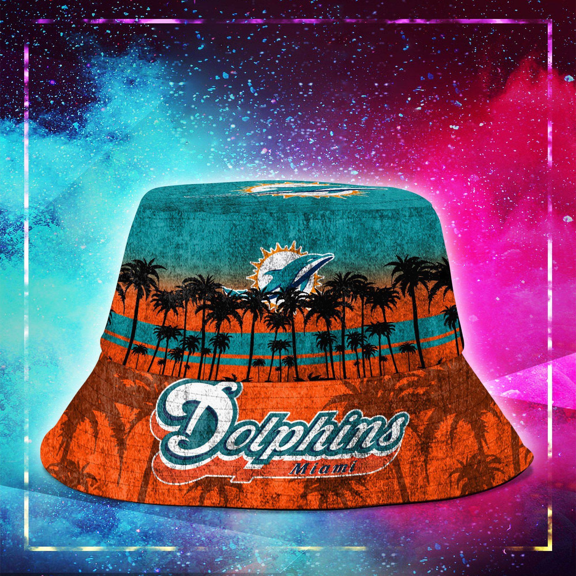Miami-Dolphins-NFL-Bucket-Hat-Personalized-SBH243-1