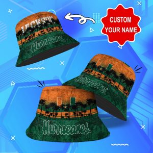 Miami Hurricanes NCAA Bucket Hat Personalized SBH277