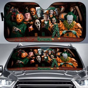 Miami Hurricanes NCAA Halloween Car Sun Shade CSS0634