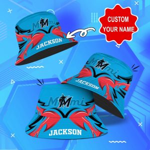 Miami Marlins MLB Bucket Hat Personalized SBH280