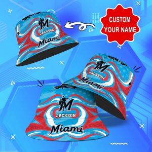 Miami Marlins MLB Bucket Hat Personalized SBH298