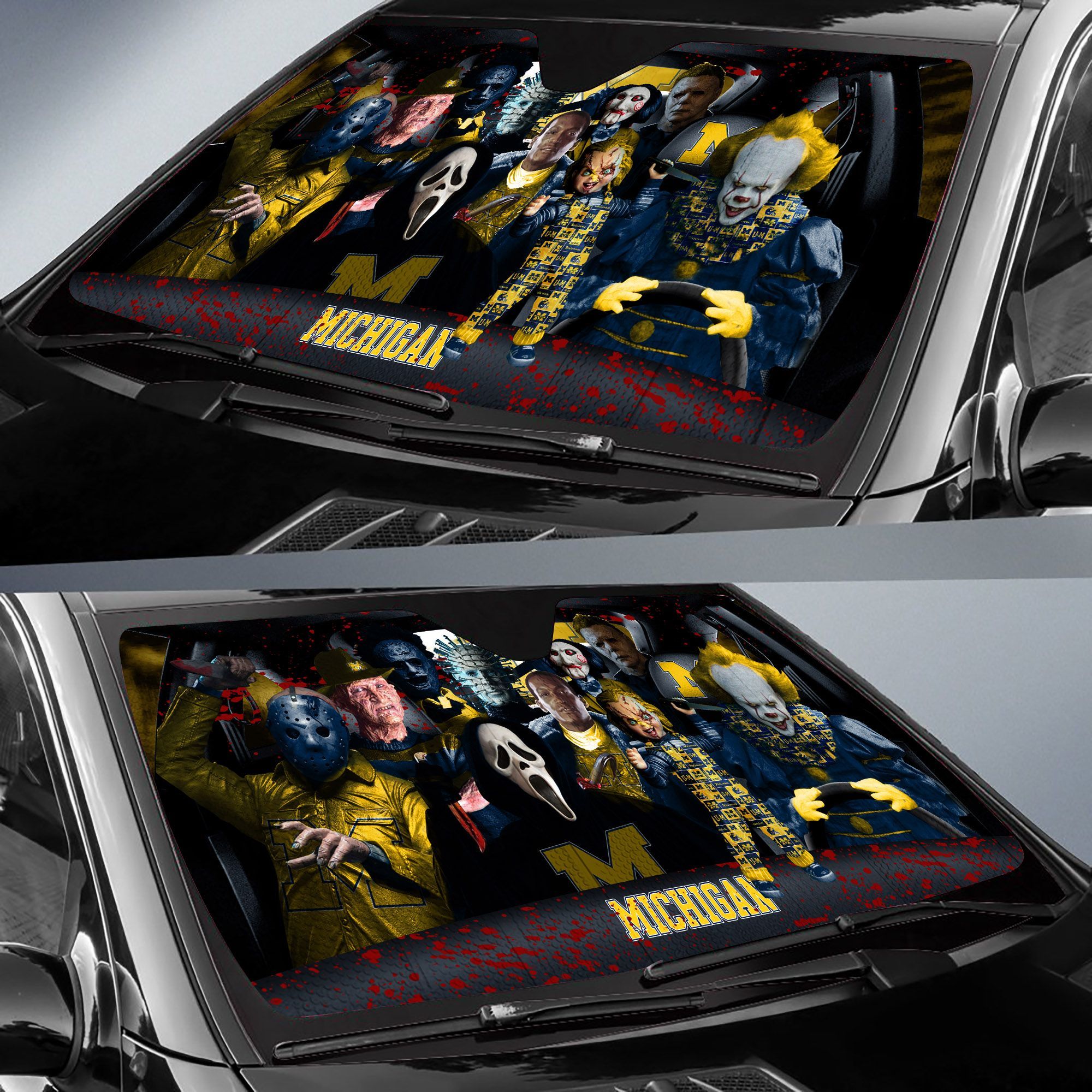 Michigan-Wolverines-NCAA-Halloween-Car-Sun-Shade-CSS0667-1