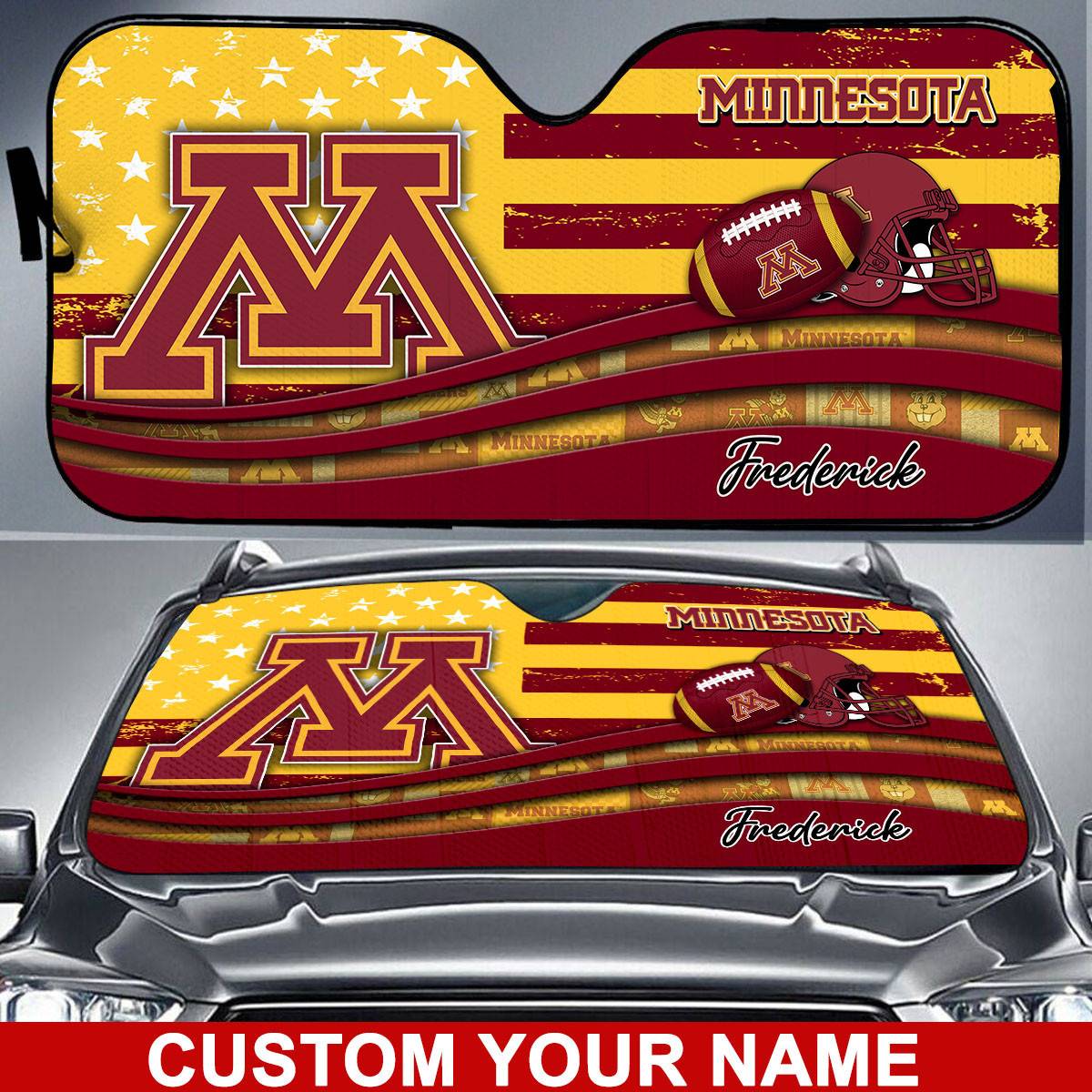 Minnesota-Golden-Gophers-NCAA-Car-Sun-Shade-CSS0635 Minnesota Golden Gophers NCAA Car Sun Shade CSS0635
